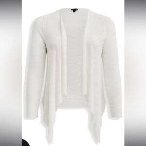 Torrid Plus Size 1 White Slub Drape Cardigan